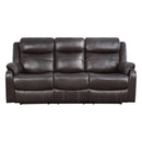9990DB-3 - Double Lay Flat Reclining Sofa with Center Drop-Down Cup Holders - Furniture Now (CA)
