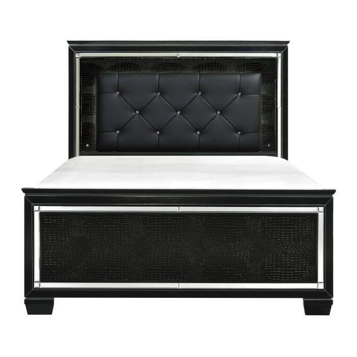 Allura King Panel Bed in Black 1916KBK-1EK - Furniture Now (CA)