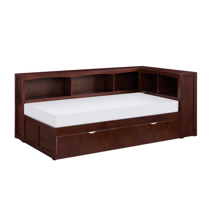 B2013BCDC-1BCR - (4) Twin Bookcase Corner Bed with Twin Trundle - Furniture Now (CA)