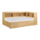B2043BC-1BCT - (4) Twin Bookcase Corner Bed with Storage Boxes - Furniture Now (CA)