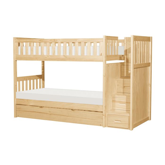 B2043SB-1R - (5) Twin/Twin Step Bunk Bed with Twin Trundle - Furniture Now (CA)