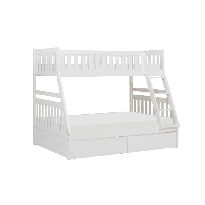B2053TFW-1T - (4) Twin/Full Bunk Bed with Storage Boxes - Furniture Now (CA)