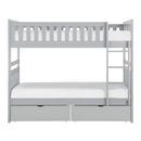 B2063-1T - (4) Twin/Twin Bunk Bed with Storage Boxes - Furniture Now (CA)