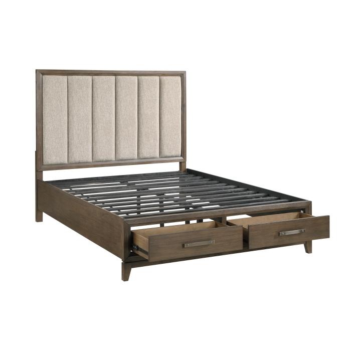 Cambridge (3) Eastern King Platform Bed with Footboard Storage - Furniture Now (CA)