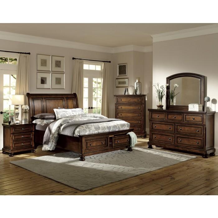 Cumberland (3)California King Sleigh Platform Bed with Footboard Storage - Furniture Now (CA)