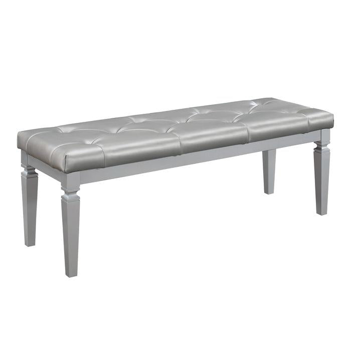 Allura Bed Bench in Silver 1916-FBH - Furniture Now (CA)
