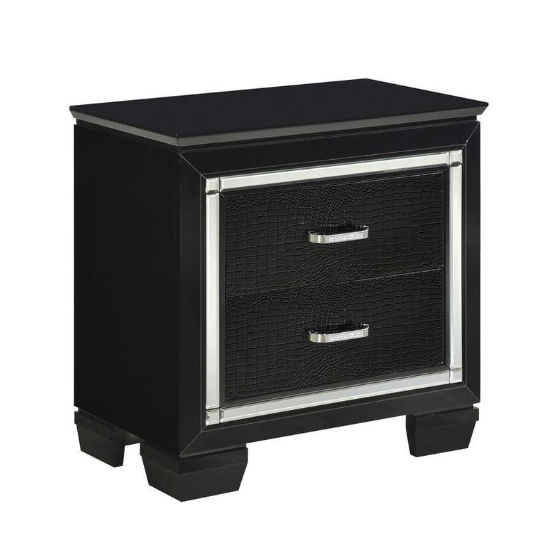 Allura Nightstand in Black 1916BK-4 - Furniture Now (CA)