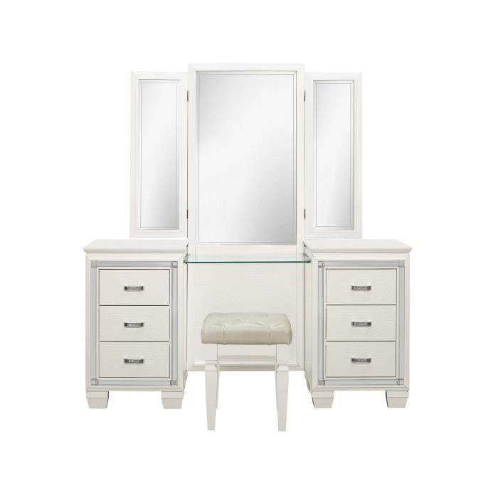 Allura Queen Panel Bed in White 1916W-1 - Furniture Now (CA)