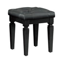 Allura Vanity Stool in Black 1916BK-14 - Furniture Now (CA)