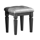 Allura Vanity Stool in Gray 1916GY-14 - Furniture Now (CA)