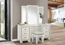 Allura Vanity Stool in White 1916W-14 - Furniture Now (CA)