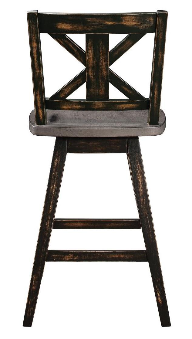 Amsonia Swivel Counter Height Chair in Gray and Black (Set of 2) - Furniture Now (CA)