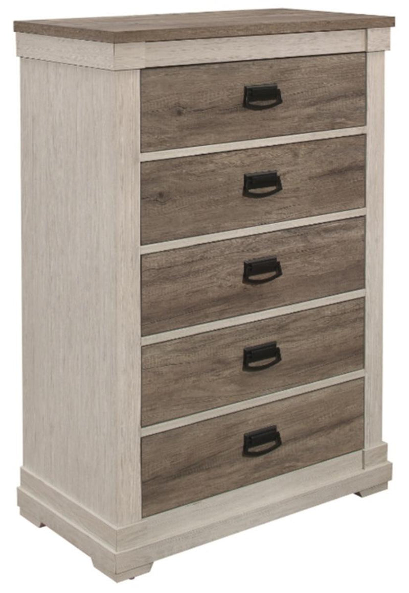 Arcadia Chest in White & Weathered Gray 1677-9 - Furniture Now (CA)