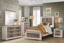 Arcadia Twin Panel Bed in White & Weathered Gray 1677T-1 - Furniture Now (CA)