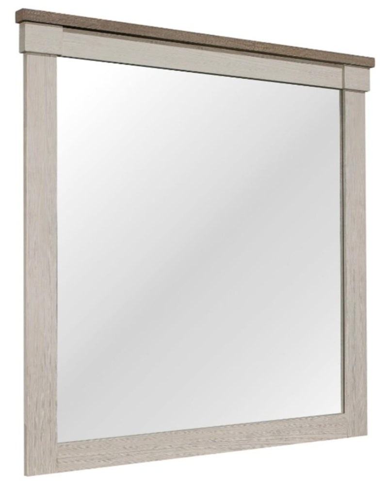Arcadia Mirror in White & Weathered Gray 1677-6 - Furniture Now (CA)