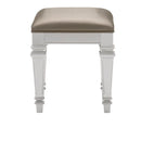 Avondale Vanity Stool in Silver 1646-14 - Furniture Now (CA)