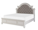 Baylesford King Upholstered Panel Bed in Antique White 1624KW-1EK - Furniture Now (CA)