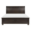 Begonia (3)California King Platform Bed with Footboard Storage - Furniture Now (CA)