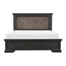 Bolingbrook King Upholstered Storage Platform Bed in Coffee 1647K-1EK - Furniture Now (CA)