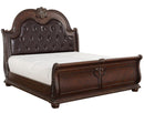 Cavalier King Sleigh Bed in Dark Cherry 1757K-1EK - Furniture Now (CA)