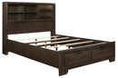 Chesky King Bookcase Bed with Footboard Storage in Warm Espresso 1753K-1EK - Furniture Now (CA)