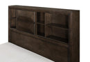 Chesky King Bookcase Bed with Footboard Storage in Warm Espresso 1753K-1EK - Furniture Now (CA)