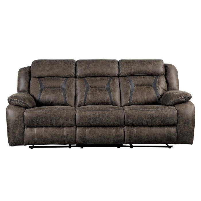Madrona Double Reclining Sofa in Dark Brown 9989DB-3
