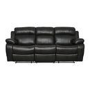 Marille Double Reclining Sofa in Black