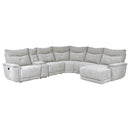 Tesoro 6pc Sectional w/ Right Chaise in Mist Gray
