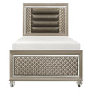 Youth Loudon Twin Platform Bed in Champagne Metallic B1515T-1