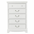 Lucida 5 Drawer Chest in White 2039W-9