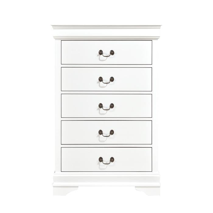 Mayville 5 Drawer Chest in White 2147W-9
