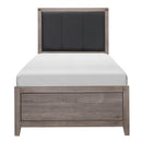 Woodrow Twin Panel Bed in Gray 2042T-1