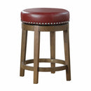 5681RED-24 - Round Swivel Counter Height Stool, Red - Furniture Now (CA)