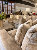 John Michael 4Piece Sectional Hepburn Buff Pattern |LAF Chaise/Armless Sofa/Corner/RAF - Furniture Now (CA)