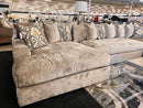 John Michael 4Piece Sectional Hepburn Buff Pattern |LAF Chaise/Armless Sofa/Corner/RAF - Furniture Now (CA)