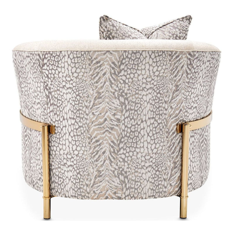 AICO Michael Amini Lisbon Chair in Opal Gold Furniture Now (CA)