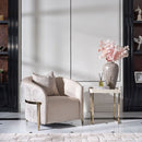 AICO Michael Amini Lisbon Chair in Opal Gold - Furniture Now (CA)