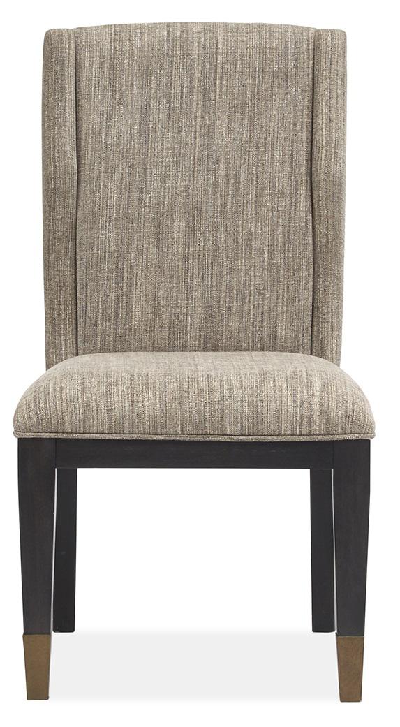 Magnussen Furniture Ryker Upholstered Host Side Chair in Nocturn Black (Set of 2)