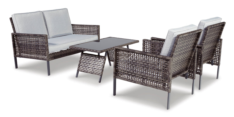 Lainey Outdoor Love/Chairs/Table Set (Set of 4) (Sold AS IS)