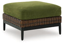 Horizon Hall Outdoor Ottoman with Cushion - Furniture Now (CA)