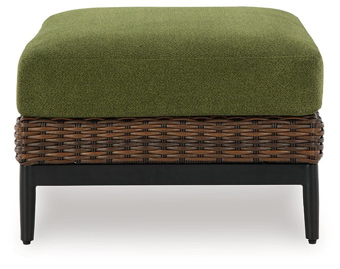 Horizon Hall Outdoor Ottoman with Cushion - Furniture Now (CA)