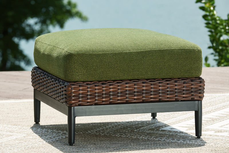 Horizon Hall Outdoor Ottoman with Cushion - Furniture Now (CA)