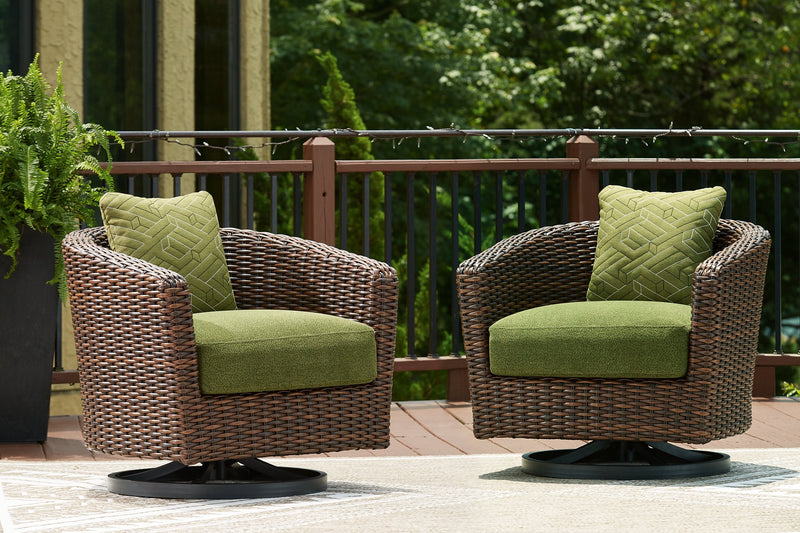 Horizon Hall Outdoor Swivel Lounge Chair with Cushion - Furniture Now (CA)