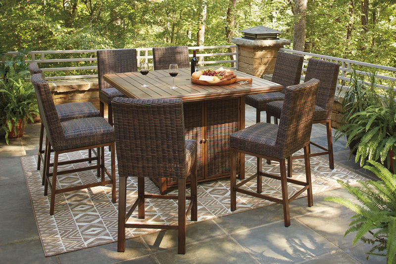 Signature Design by Ashley Paradise Trail P750 7 pc Outdoor Dining Set