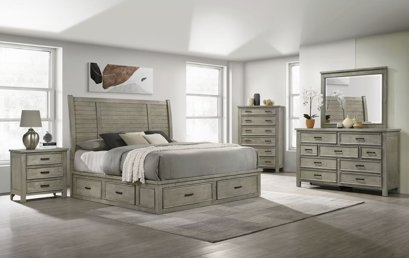 Sullivan Drift Grey Bedroom Set - Furniture Now (CA)