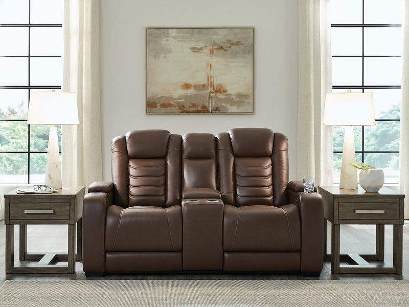 High Impact Power Reclining Loveseat with Console - Furniture Now (CA)