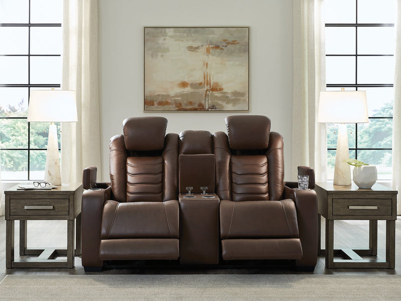 High Impact Power Reclining Loveseat with Console - Furniture Now (CA)