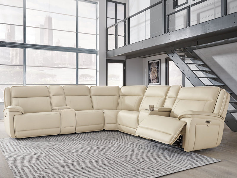 Double Deal Reclining Sectional with 2 Consoles - Furniture Now (CA)