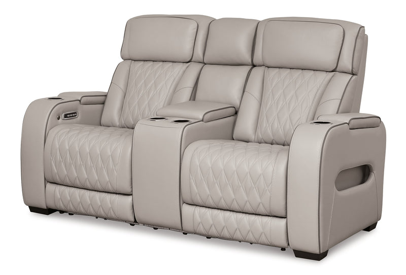 Boyington Power Reclining Loveseat with Console - Furniture Now (CA)